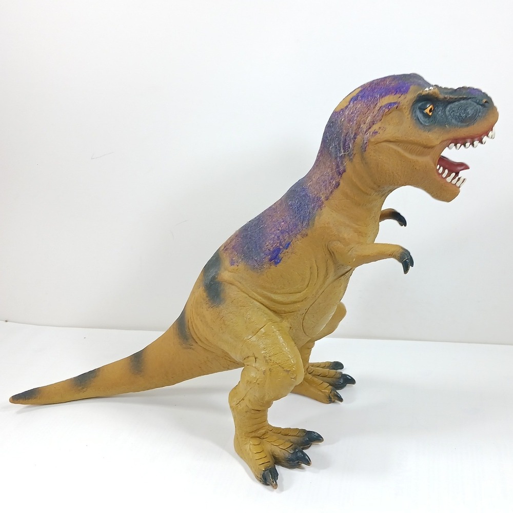 Animal Planet Tyrannosaurus Rex T-Rex Dinosaur Figure Tan Purple 2019 Blip LLC - Picture 2 of 8